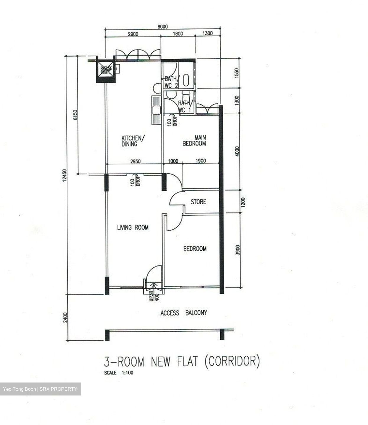 Blk 126 Lorong 1 Toa Payoh (Toa Payoh), HDB 3 Rooms #626986811